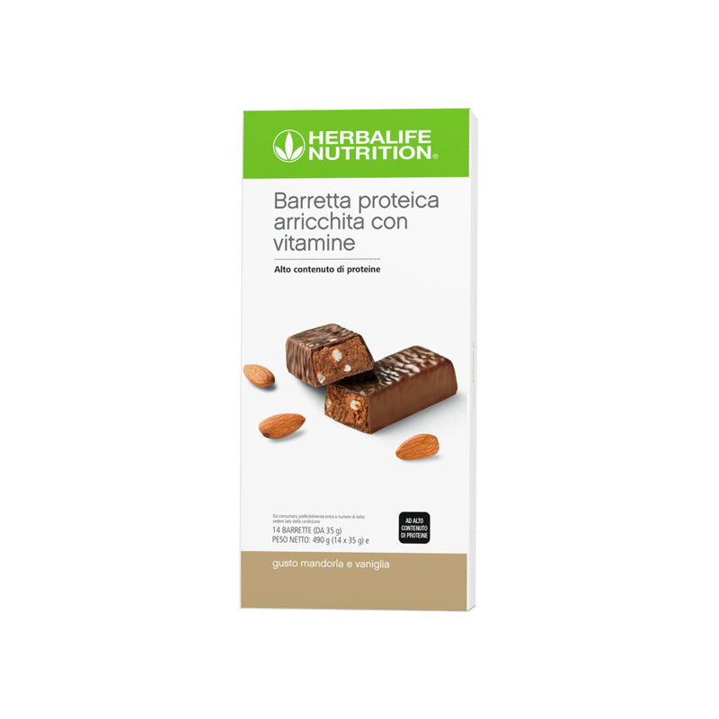 Barrette proteiche Mandorla e Vaniglia 14 barrette