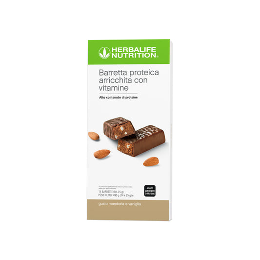 Barrette proteiche Mandorla e Vaniglia 14 barrette